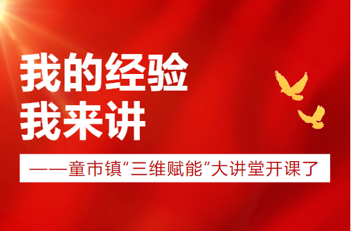 我的经验我来讲——童市镇“三维赋能”大讲堂开课了
