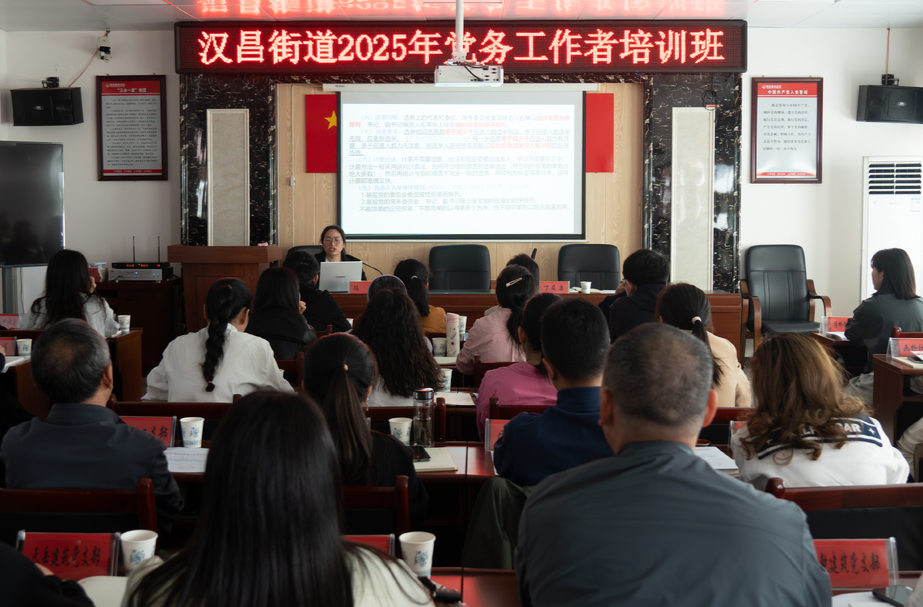 夯基础，促提升 ——汉昌街道举办2025年党务工作者培训班