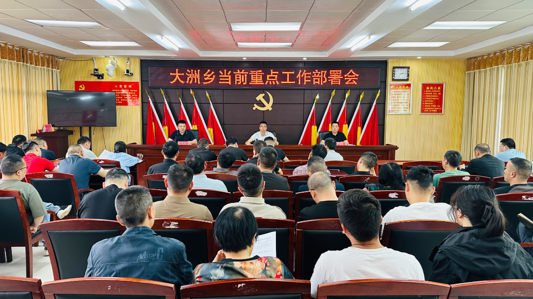 大洲乡召开当前重点工作部署会