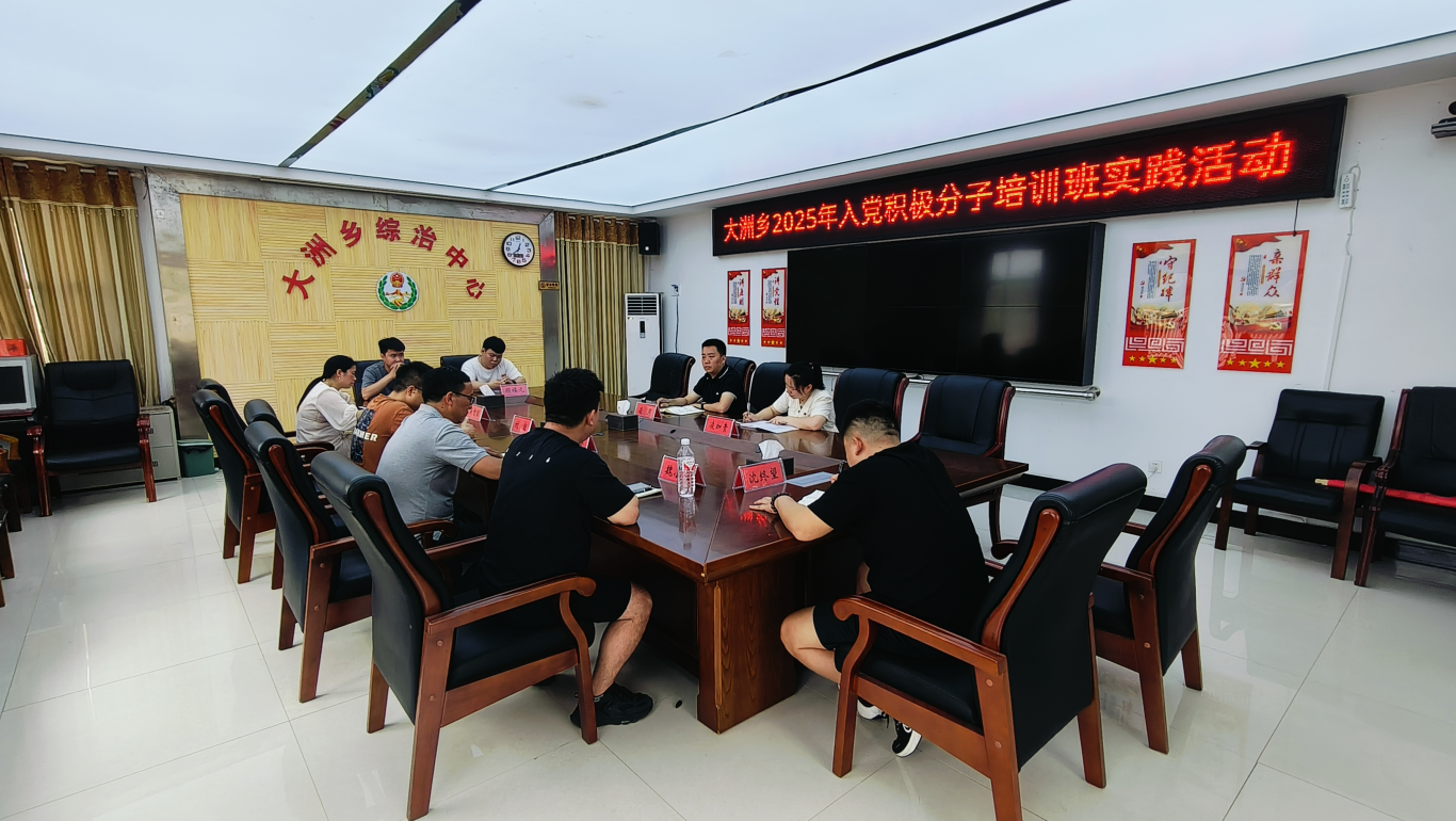 党建聚合力 志愿映初心——大洲乡开展2025年入党积极分子培训班实践活动