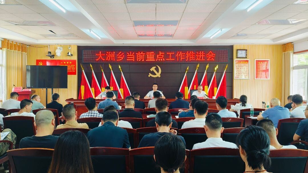 大洲乡召开当前重点工作推进会