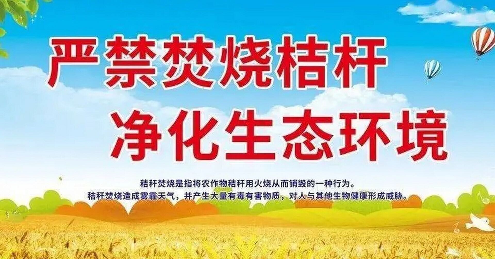 安定镇关于秸秆禁烧的倡议书