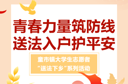 青春力量筑防线，送法入户护平安 ——童市镇大学生志愿者“送法下乡”系列活动
