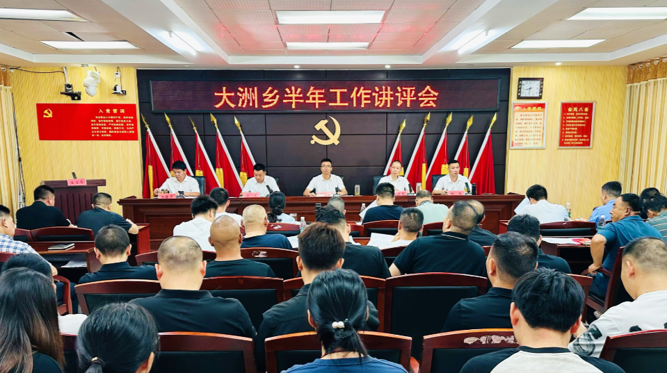 锚定目标不放松，笃行实干抓落实——大洲乡召开半年工作讲评会