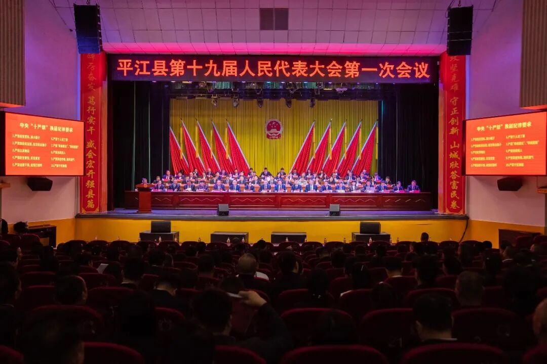 平江县第十九届人民代表大会第一次会议举行第二次全体会议